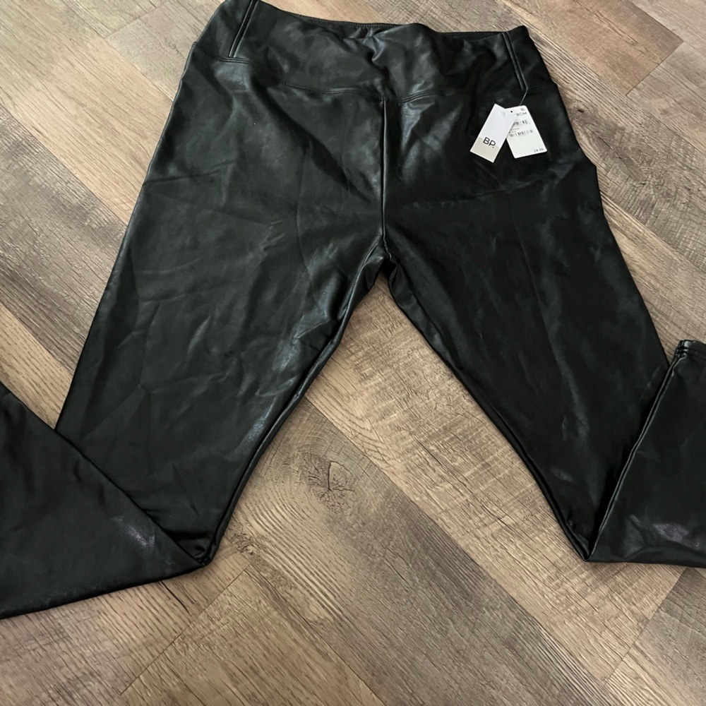 Faux leather pants